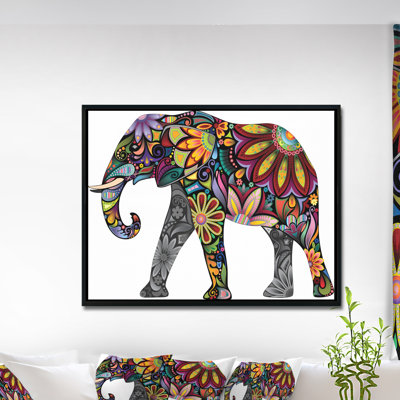 « yellow joyeuse éléphant », impression