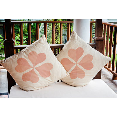 Housse et insert de coussin carré d'extérieur Lucky Clover St. Patrick's Day