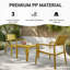 Ensemble chaise monoplace et table basse en polypropylène durable pour une utilisation polyvalente de détente à l'intérieur et à l'extérieur