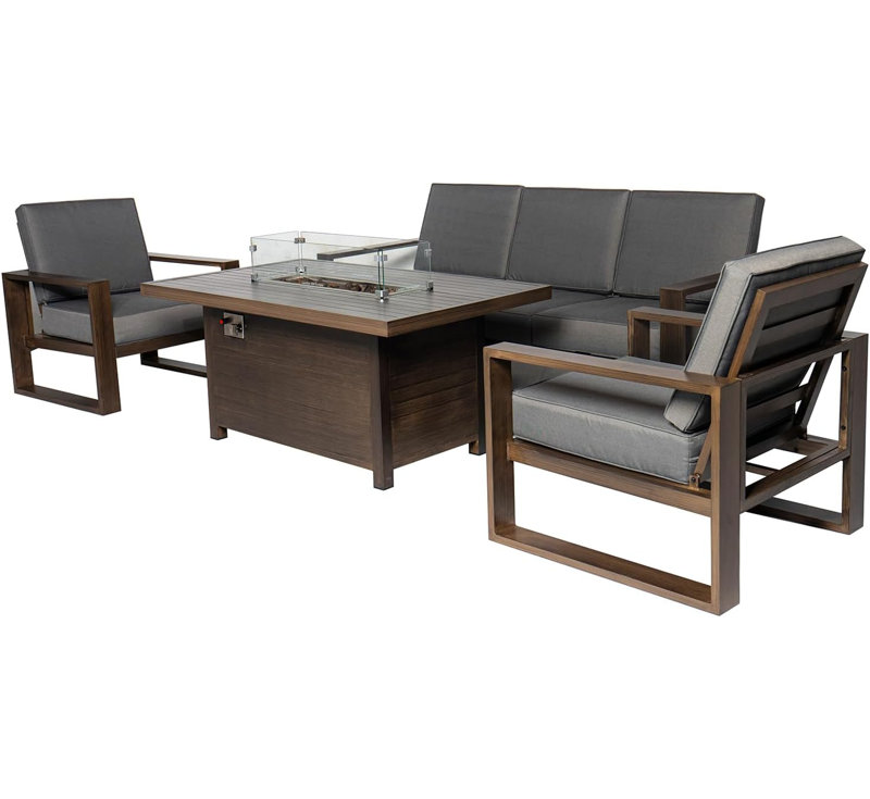 - Person Patio Conversation Set with Cushions
