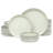 Gibson Elite 12 Piece (Service for 4) Townscape Plates and Bowls Reactive Glaze Embossed Round Dishes Terracotta Ceramic Dinnerware Set-106509372
