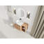 Meuble-lavabo mural 36 po avec lavabo d'art en céramique et tablettes de rangement, porte à fermeture en douceur, emballage KD, contreplaqué