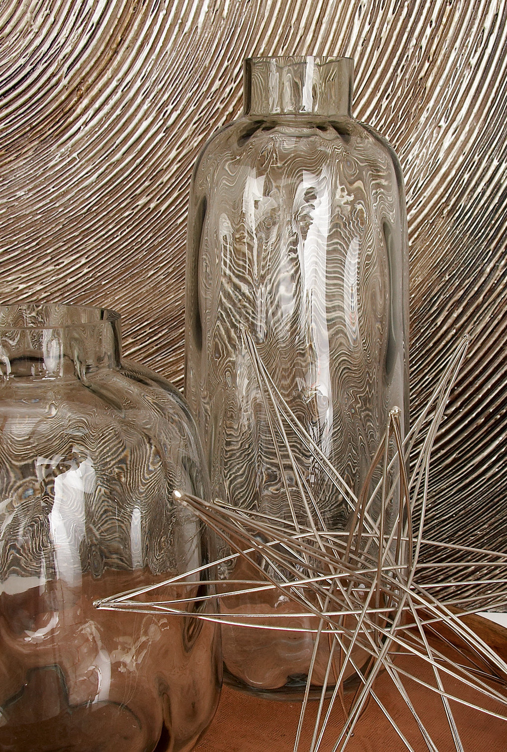 Glass Table Vase, 17" H x 7" W x 7" D