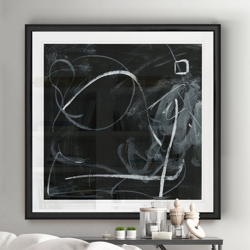 Erase ii', reproduction d’art, Cadre noir, H 22,5 po x l 22,5 po x P 1,5 po