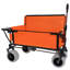 Chariot pliant 3 en 1 avec banquette et plateau de table rabattable à l'arrière - capacité de 500 lb, pneus de plage 9 po x 4 po pour le camping, orange-126447006