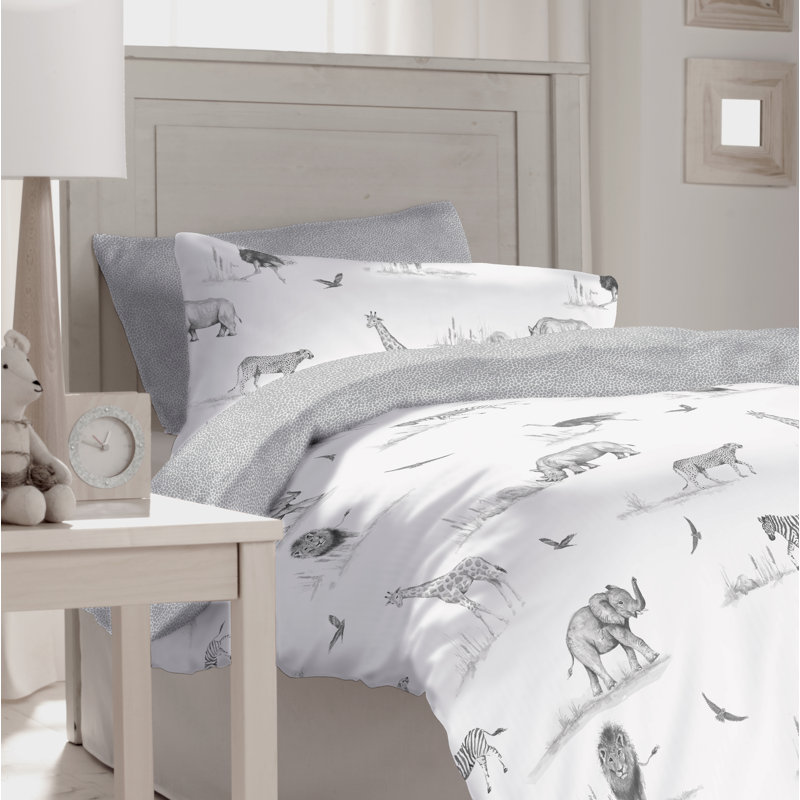 Wildlife Duvet Cover Set with Pillowcases Included, Single - 1 Standard Pillowcase