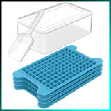 Mini Ice Cube Tray For Freezer - 4 Pack Small Nugget Ice Trays With Airtight Storage Bin, 117 Cubes Total | Easy Release Crushed Ice Maker For Cocktails, Sodas & Smoothies | Perfect For Home Bars, Parties & Office Use