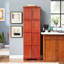 Armoire de rangement à 8 portes avec 4 tablettes en cerisier pour une efficacité énergétique