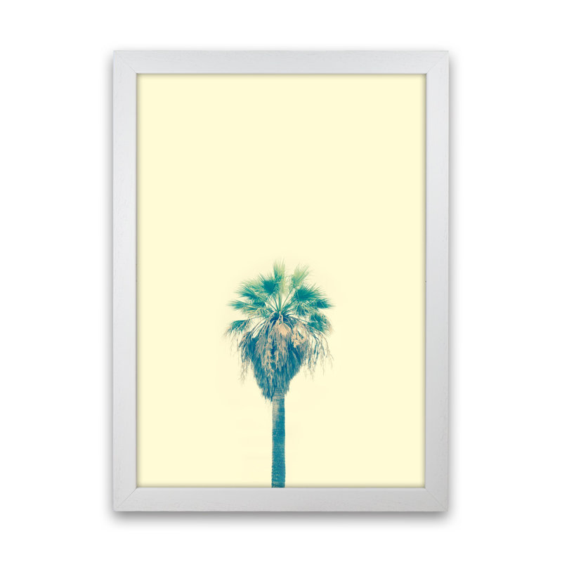 Yellow Palm Tree by Victoria Frost - Print, 63cm H x 46cm W x 3cm D, White Framed