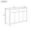 Buffet moderne scandinave, armoire de rangement à motif de vagues avec 2 tiroirs et 4 portes réglables pour le salon-291286933