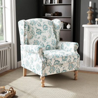 Fauteuil à oreilles moderne l 28 po confortable Lathbury pour le bureau de la chambre à coucher