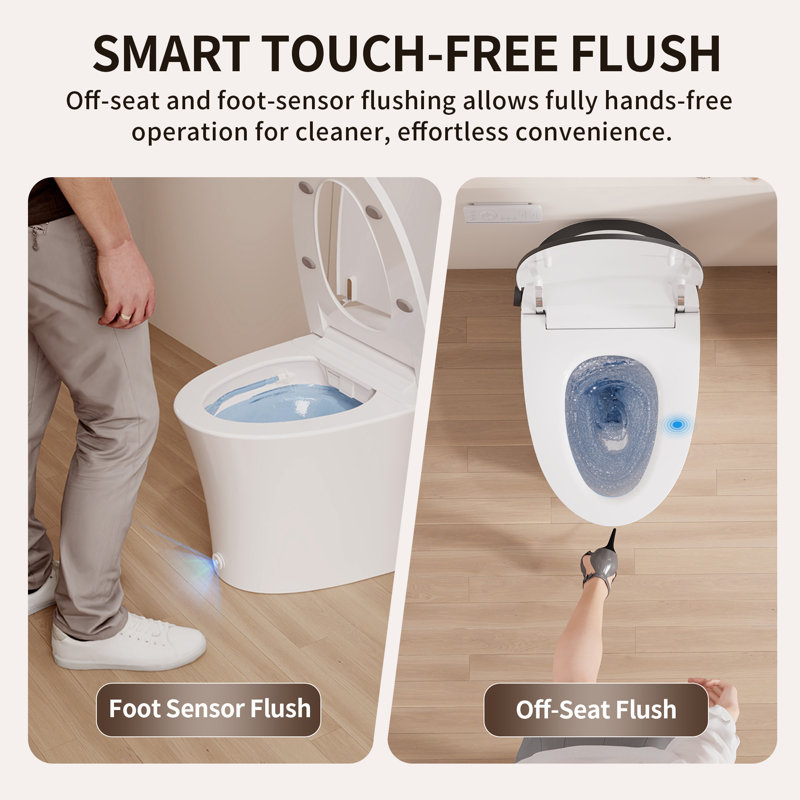 Bidet de toilette allongé DeerValley ADA, 12", Blanc