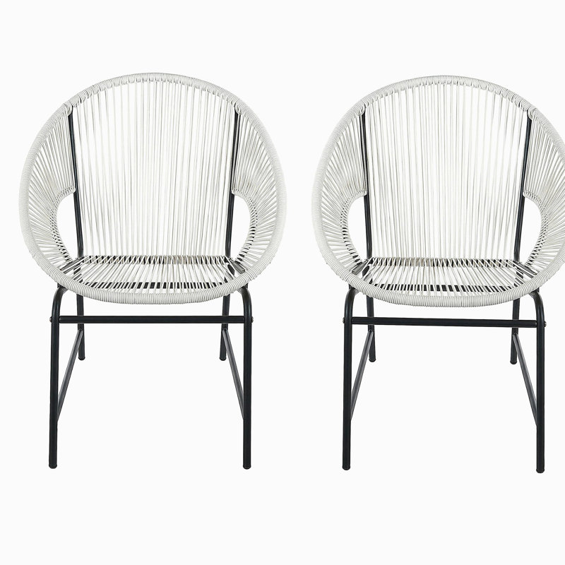 Ensemble de 2 chaises d'extérieur NUSA, Blanc