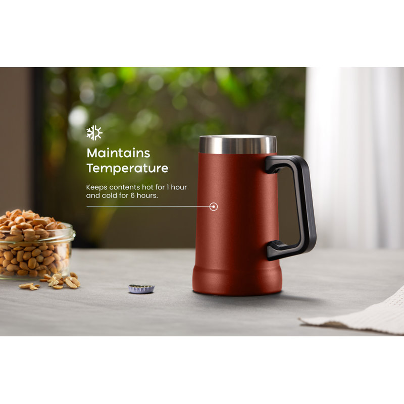 Tasse de camping en acier inoxydable , Rouge