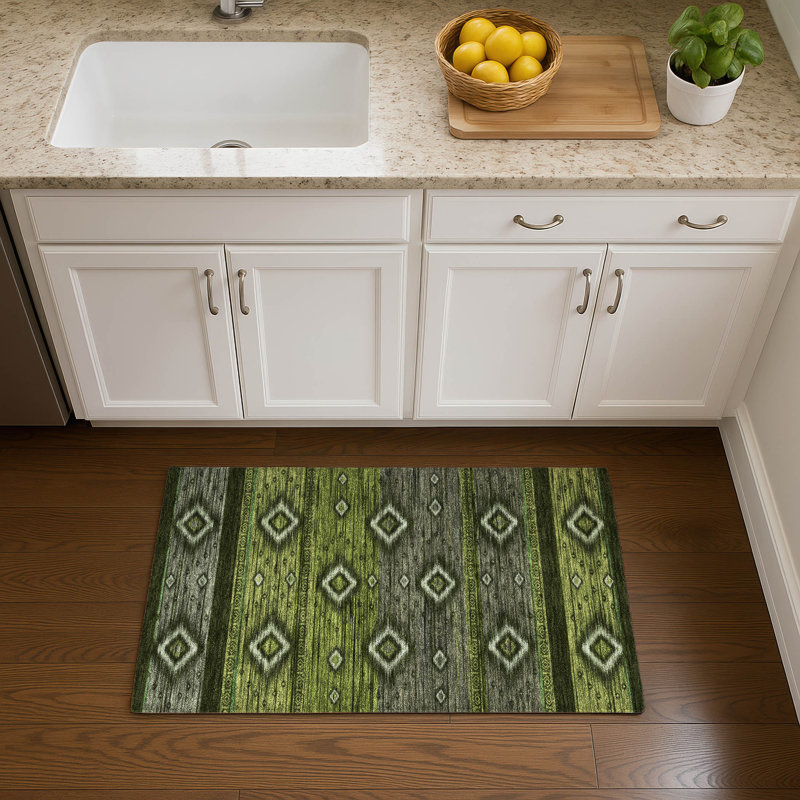 Premium Machine Washable Mayfield AMF1943 Tribal Rug, Rectangle 1'8" x 2'6"
