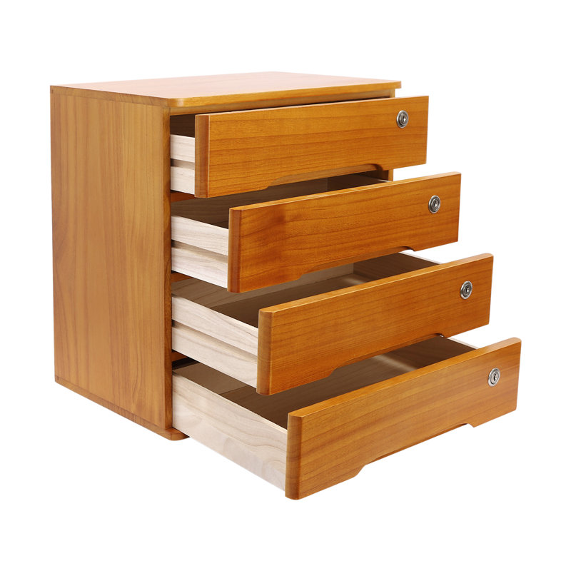 Organisateur de bureau avec tiroirs Kynston, Jaune
