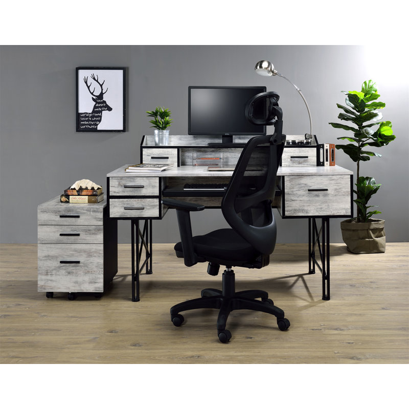 Bureau d'ordinateur Safea Antique & Finish (sans les chaises de bureau)