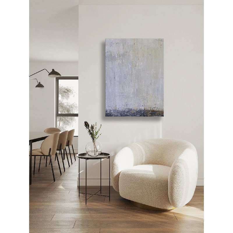 Blue Rain II Print by John Beard, 40" H x 30" W x 1.5" D, Wrapped Canvas