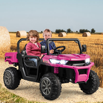 12V 2 Seater Ride On UTV Dump Truck Remote w/ Electric Dump Bed & Shovel