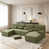Green+U-shaped+4 Seat