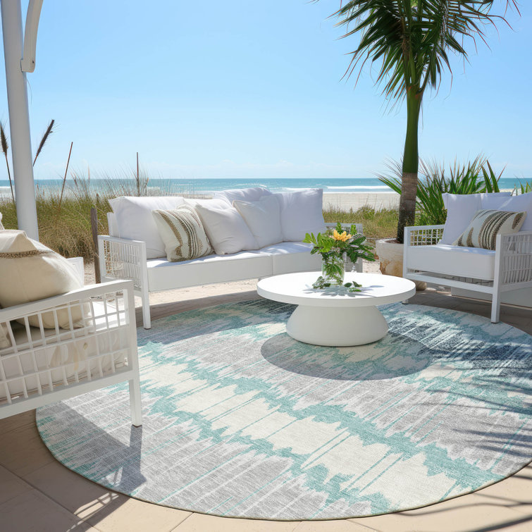 Lamanna Washable Striped Indoor / Outdoor Rug