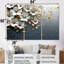 Ensemble de salon art mural blanc et bleu Meadow Charm III - Cornflowers-866223101-866223103