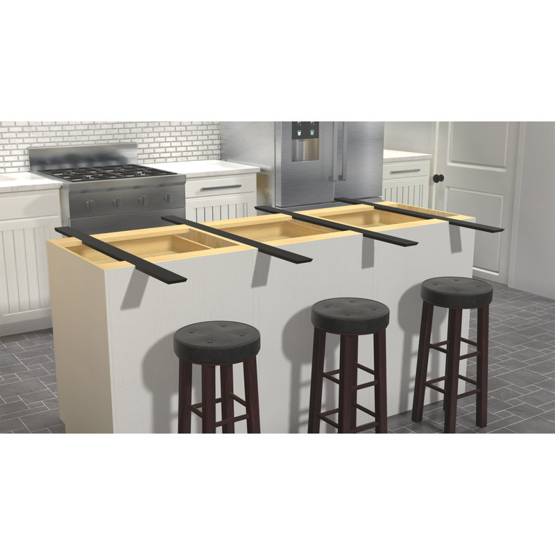 Support de comptoir à double face pour îlot en aluminium The Original ™ , H 0,5 po x l 2,5 po x 32 po