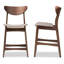 Upholstered Counter Stool with Solid Wood Frame