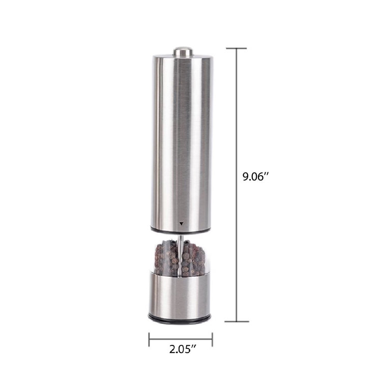 Brentwood Stainless Steel Electric Salt and Pepper Adjustable