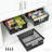 3 Pack Hanging Pullout Drawer Basket, Sliding Under Shelf Storage Organizer with nameplates, Under Shelf Baskets Under Cabinet Organizer Under Desk Drawer for Kitchen Pantry Cabinet, Attaches to Shelf