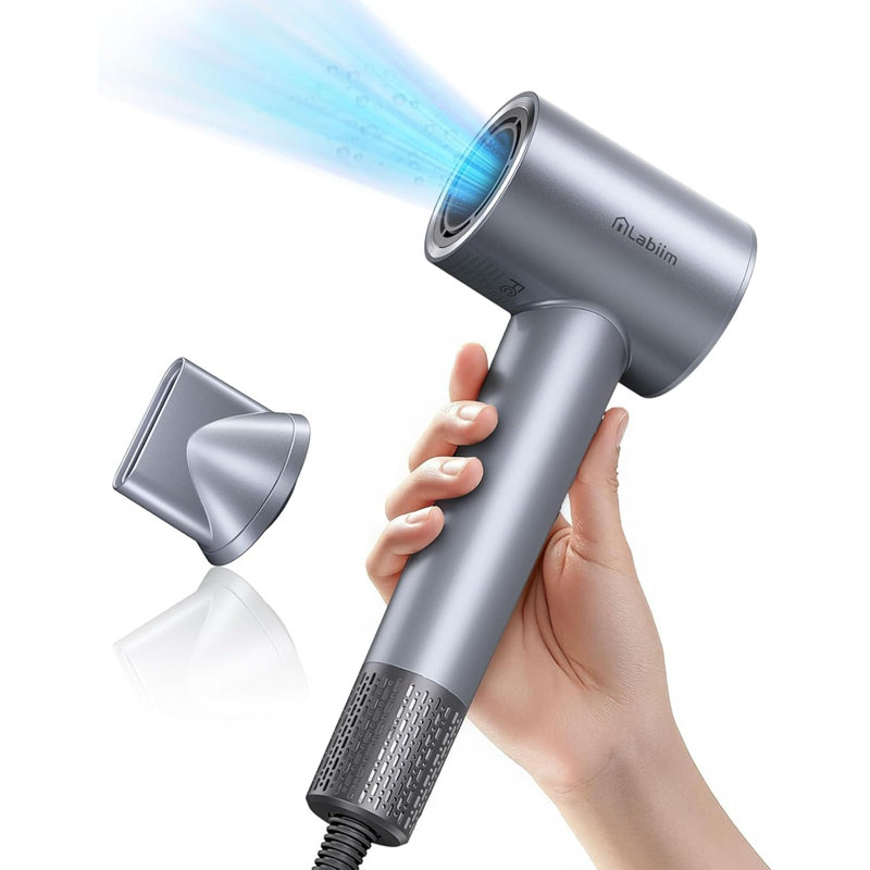 High-Speed Ionic Hair Dryer - 110000 RPM Fast Drying Quiet Compact Blow Dryer with Magnetic Nozzle for Home Salon Travel