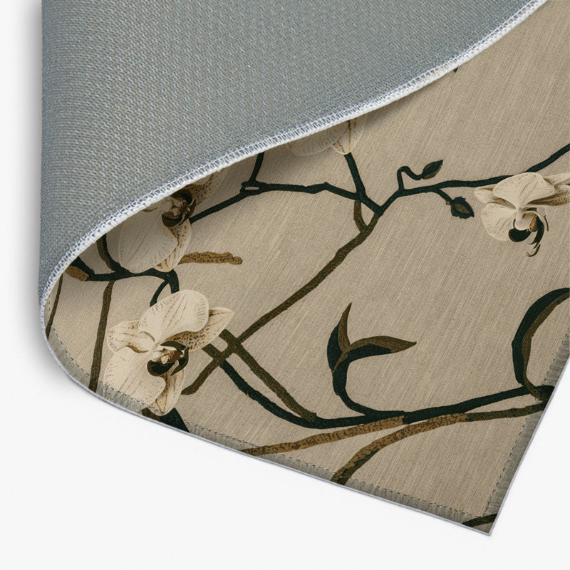 Tapis d'intérieur et d'extérieur brun Botanical, Rectangulaire 2 pi x 3 pi