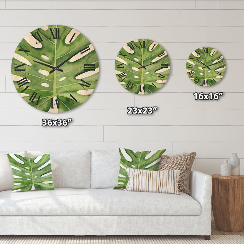 Horloge murale Monstera, Grand
