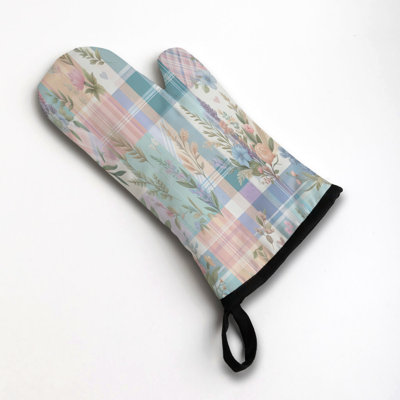 Soft Grids Oven Mitt Cotton Twill