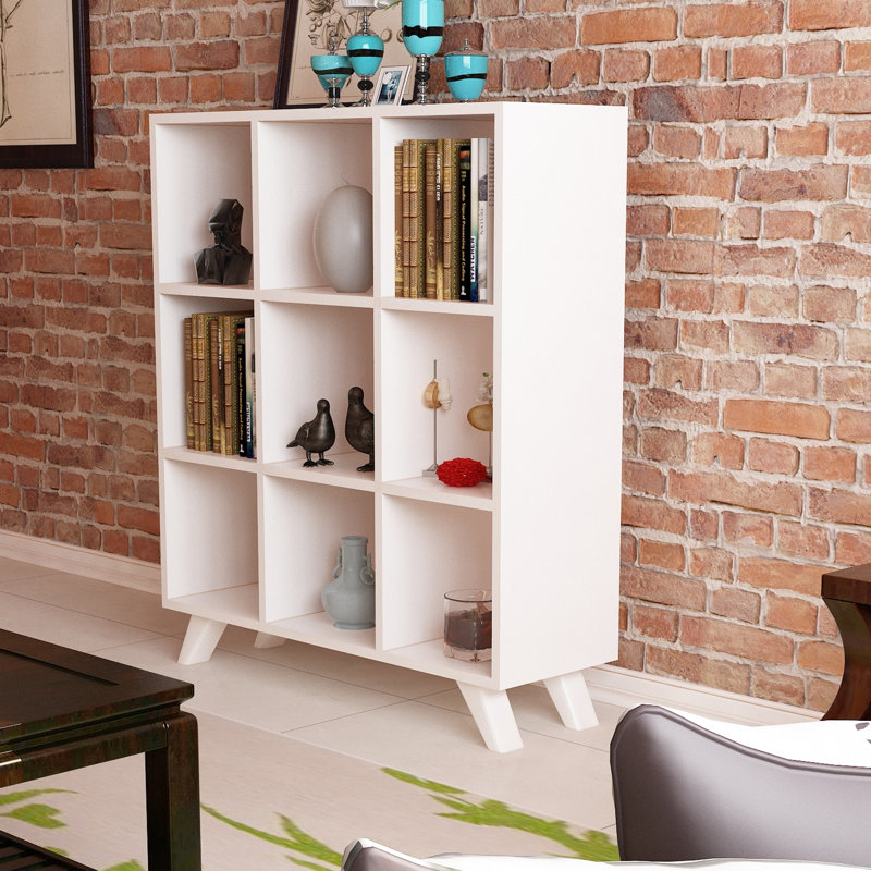 105cm H x 90cm W Cube Bookcase, White
