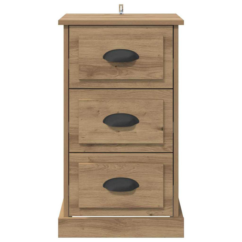 39cm W Manufactured Wood Bedside Table, Artisan Oak