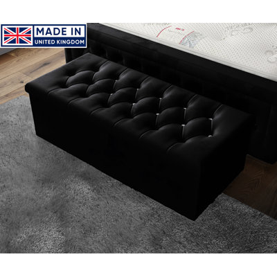 Akilia 102cm Wide Tufted Rectangle Storage Ottoman with Hydrolic Arm
