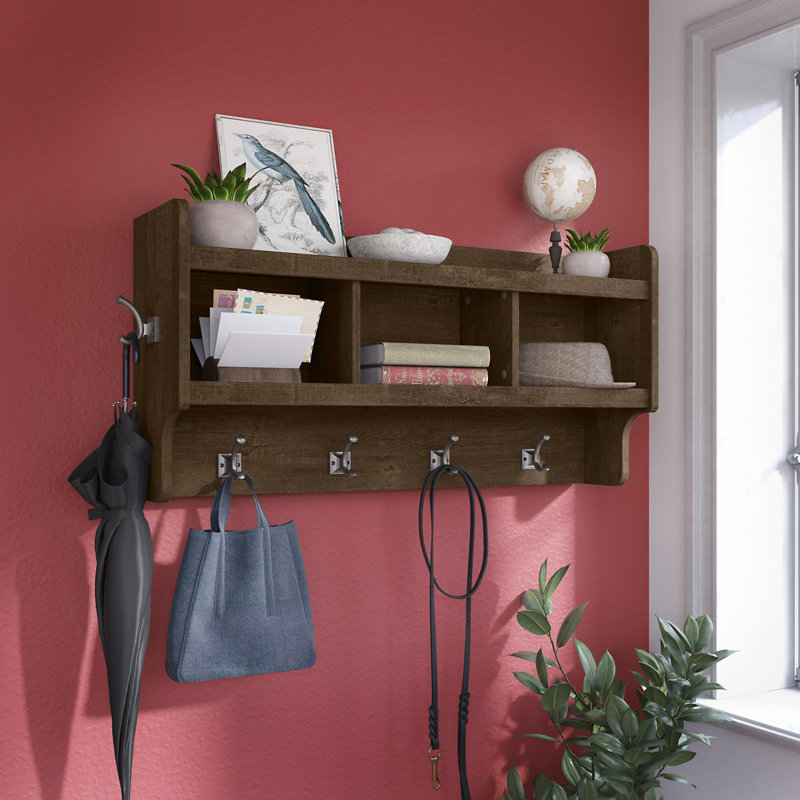 Arulappu Wall 6 - Hook Wall Mounted Coat Rack, Ash Brown