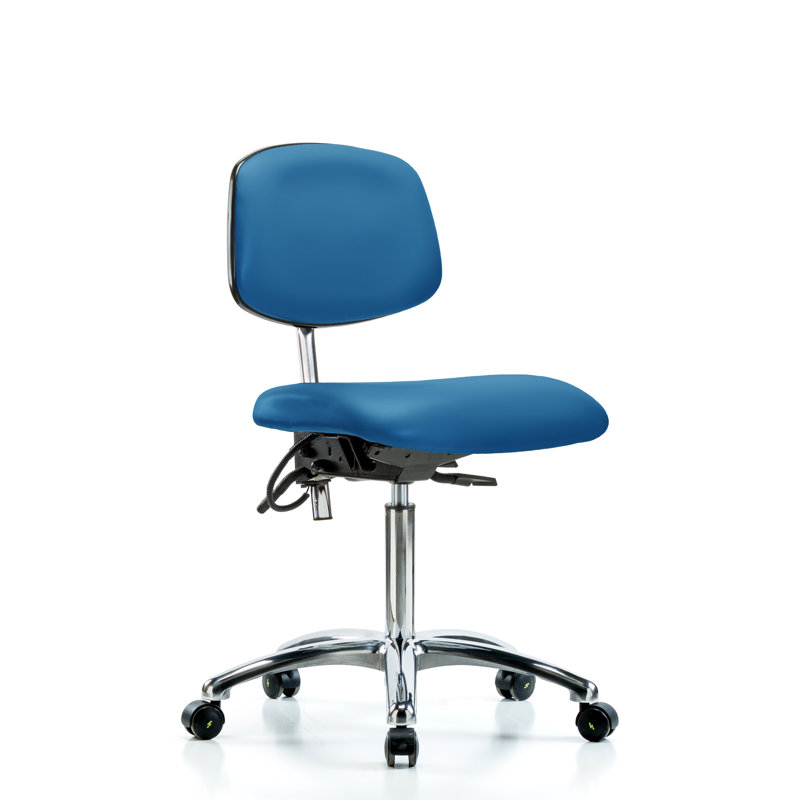 Chaise antistatique, Bleu, Roulettes, Non inclus