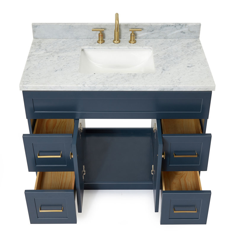 Ensemble de meuble-lavabo simple 43 po Hamlet, Bleu minuit