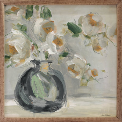 Floral Rhapsody 2 par Carol Robinson - reproduction sur bois avec cadre flottant