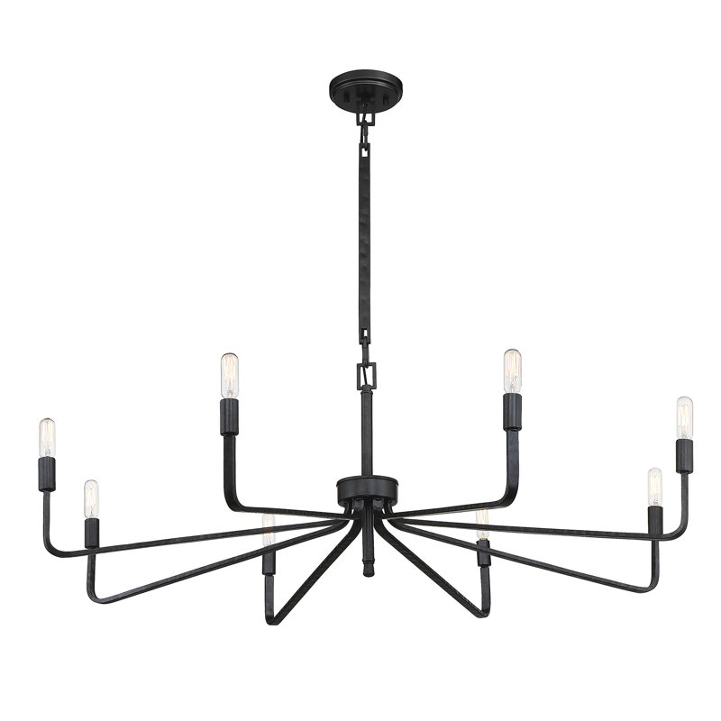 Lustre style chandelier 8 lumières Anacelia