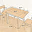 Table de salle à manger extensible 29 "- 45"-1155461814