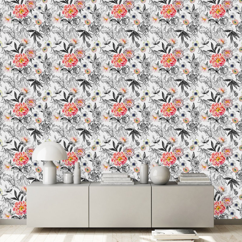 Floral Tile, 2.08' W x 10.42' L