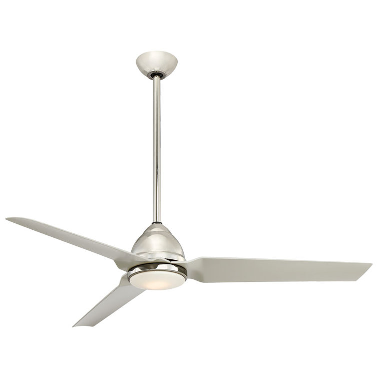 54" Java 3-Blade Outdoor LED Propeller Ceiling Fan with Remote Control and Light Kit Included