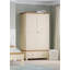 Clower 2 Door Solid Wood Wardrobe