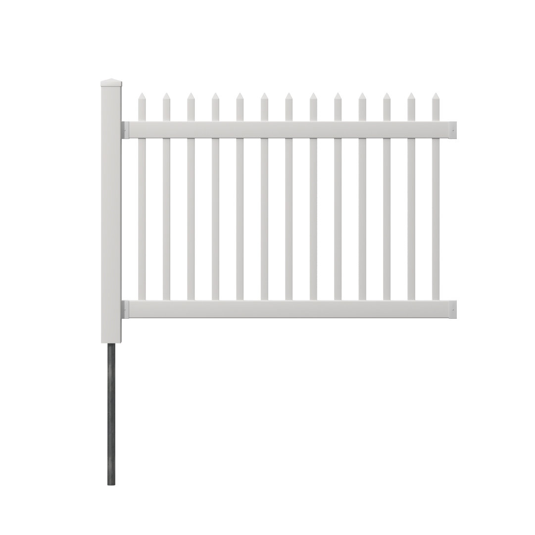 WamBam NoDig Fence WamBam 4 ft. H x 6 ft. W Nantucket Vinyl Fence