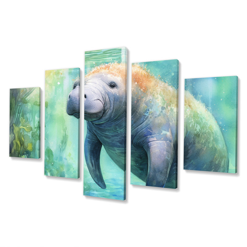Pettigrew - animaux, reproduction sur toile - 5 panneaux
