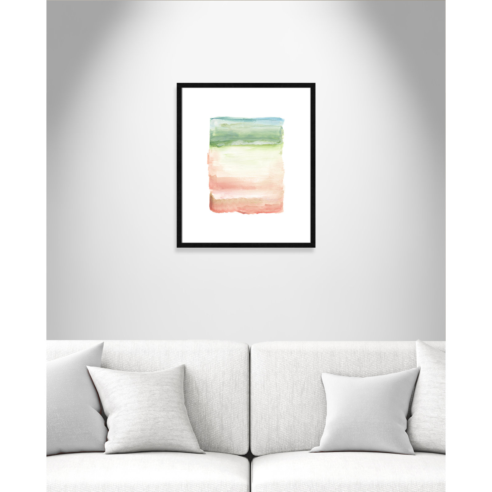 Nabi "Skye I" Print, 25.5" H x 21.5" W x 0.75" D, Black Framed Paper
