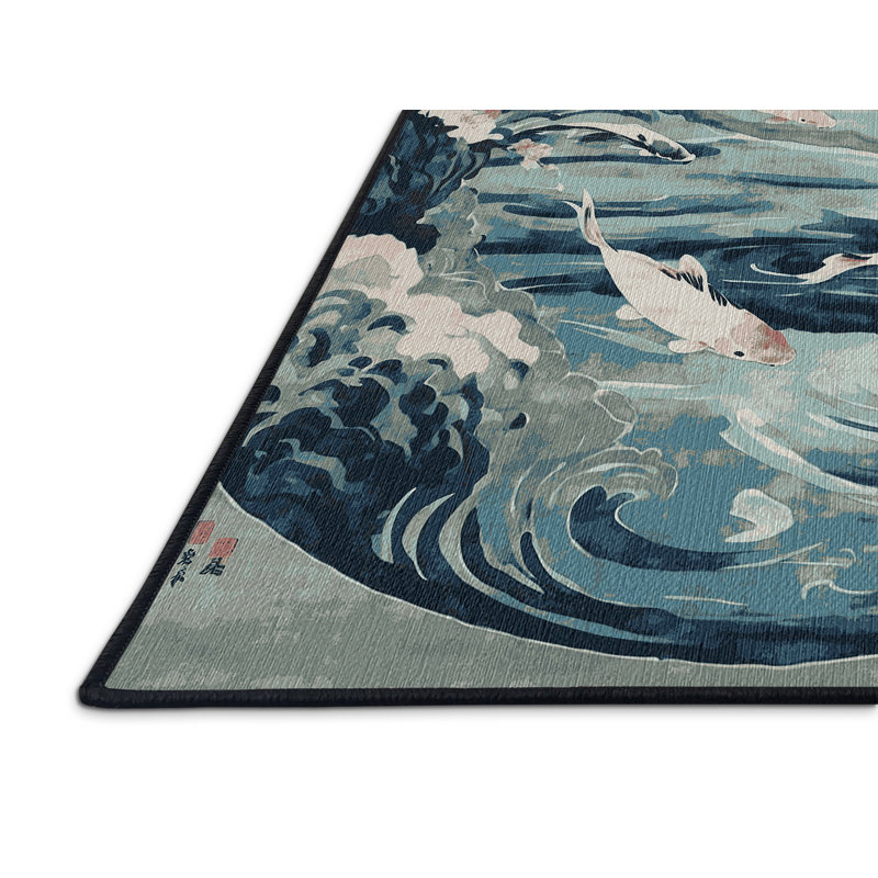 Tapis gris lavable à la machine, Rectangle 5 pi x 7 pi